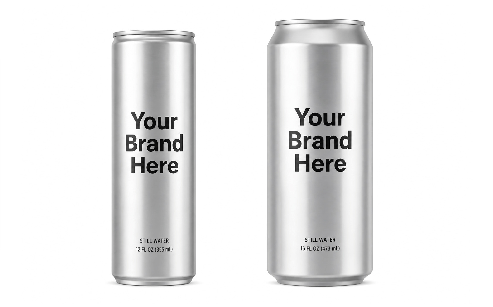 Flamingo branded aluminum water cans
